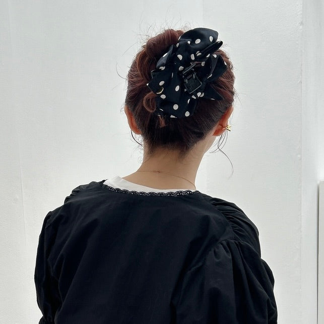 ヘアクリップ Dot Ribbon