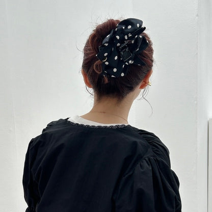 ヘアクリップ Dot Ribbon