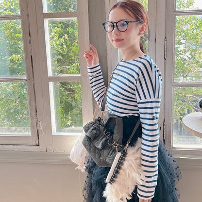 ポーチ付バッグ Balloon Marche【無地ドット】