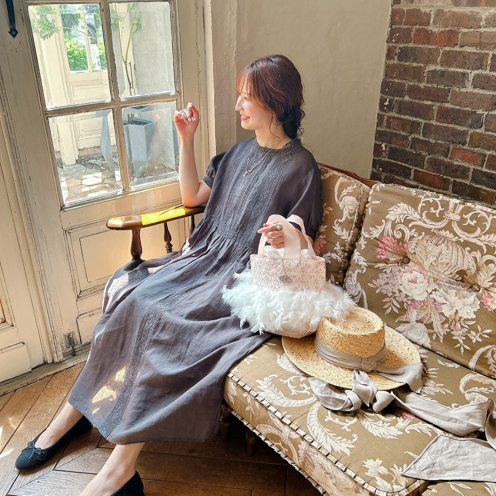 ★Noble Laceリネンワンピース