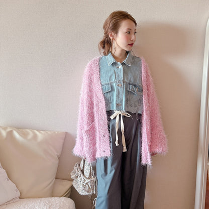 ★Volumeスリーブショートデニムジャケット