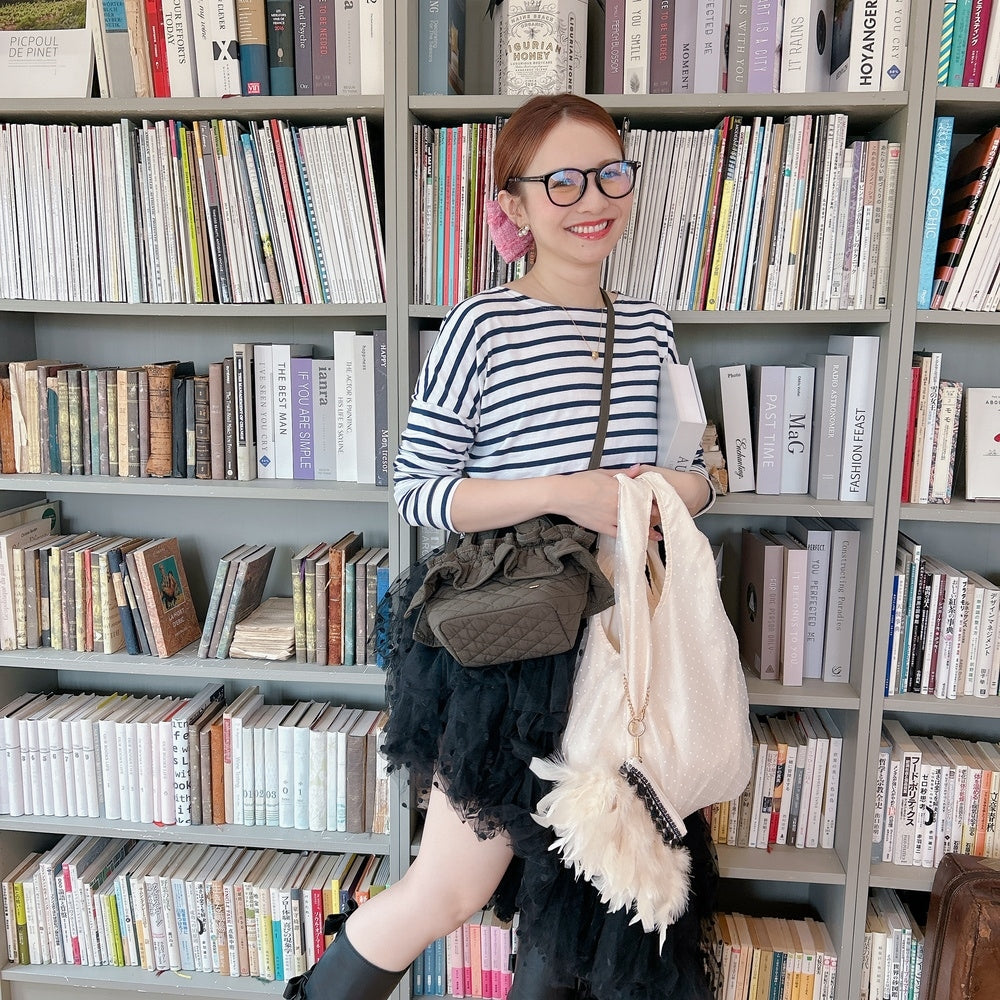 ポーチ付バッグ Balloon Marche【無地ドット】