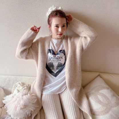 ★ロングFluffyニットガウン