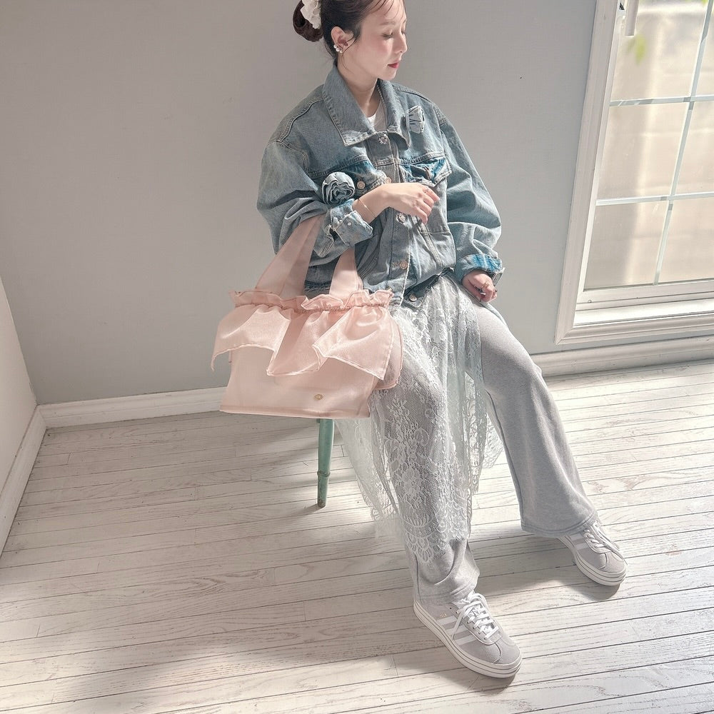 ★SheerレースロンTワンピ