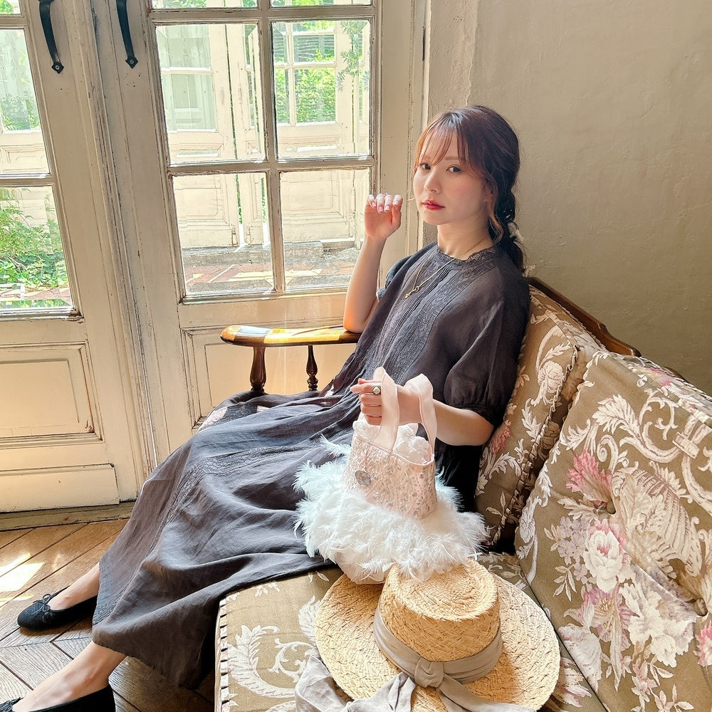 ★Noble Laceリネンワンピース