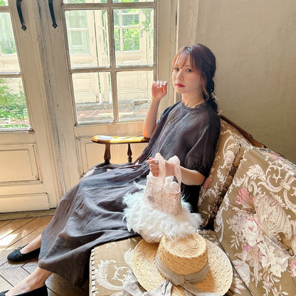 ★Noble Laceリネンワンピース