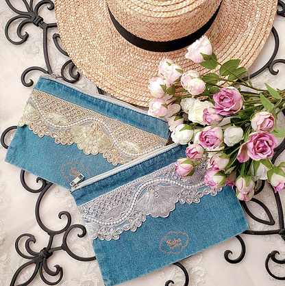 ポーチ Shabby Denim Pouch