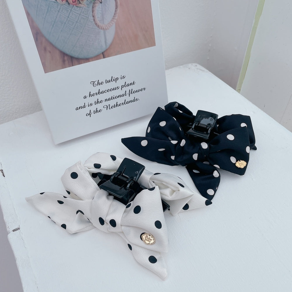 ヘアクリップ Dot Ribbon