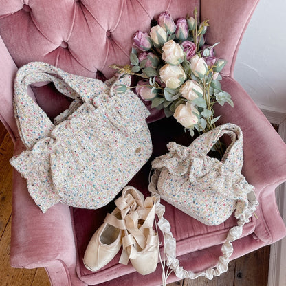 フリルバッグ Tweedy Bebe【ミックスホワイト】2サイズ