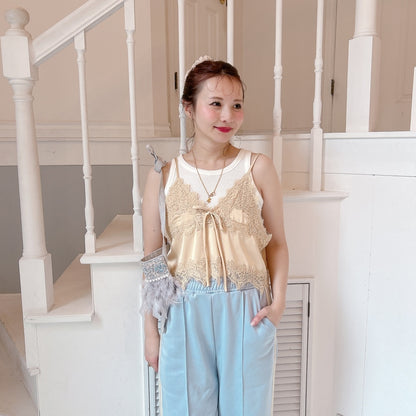 ★Croppedレースビスチェ