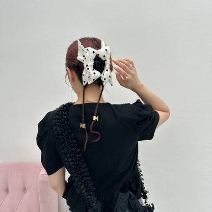 ヘアクリップ Dot Ribbon