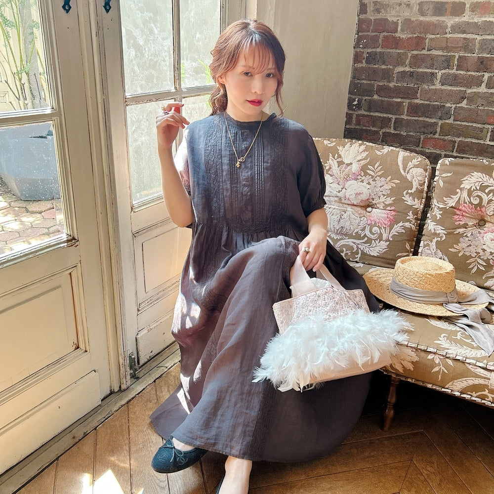 ★Noble Laceリネンワンピース