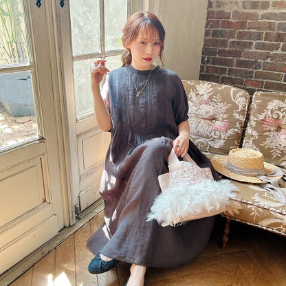 ★Noble Laceリネンワンピース