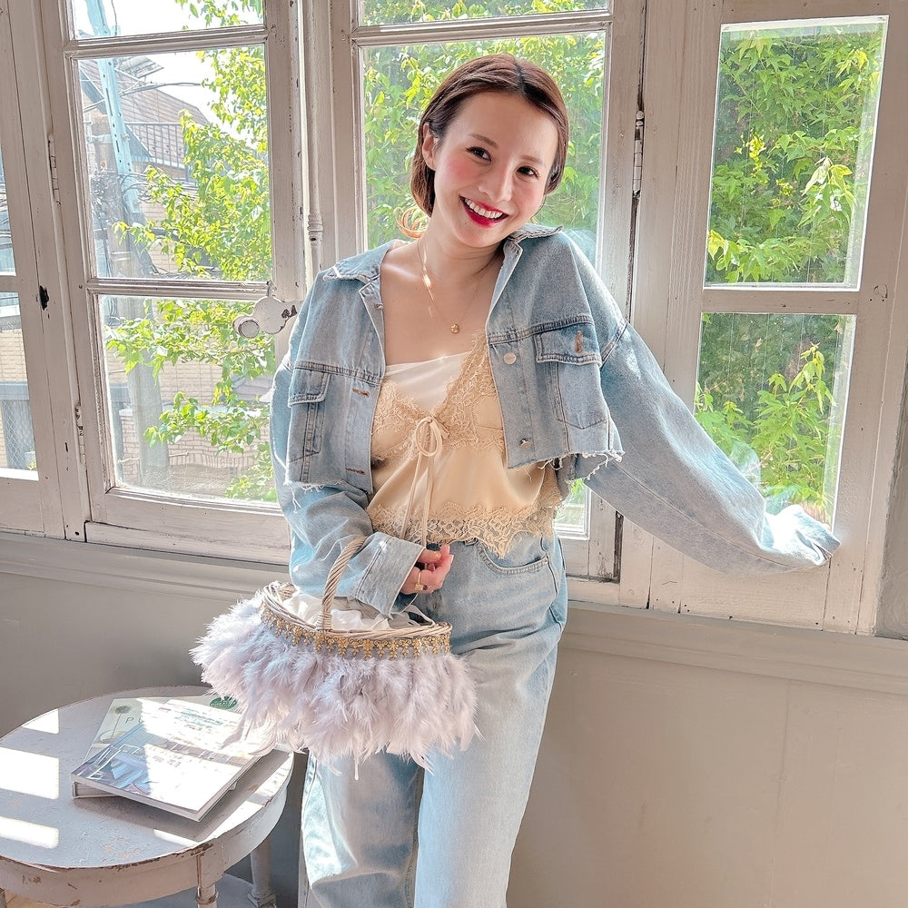 かご&巾着SET Antique Glow Rattan