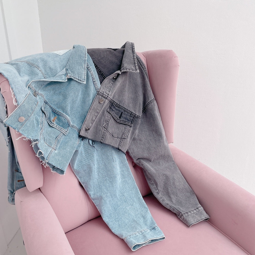 ★Volumeスリーブショートデニムジャケット