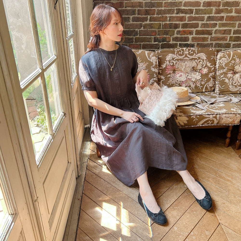 ★Noble Laceリネンワンピース