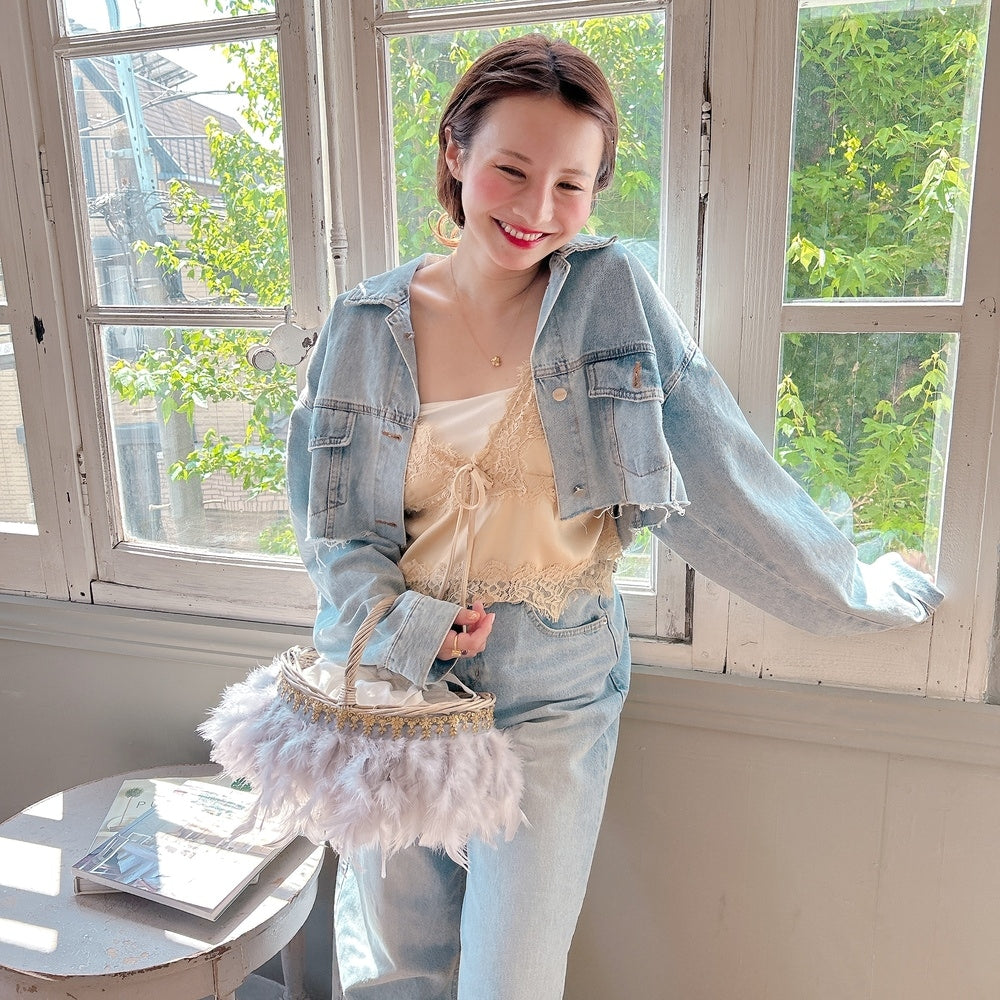 かご&巾着SET Antique Glow Rattan