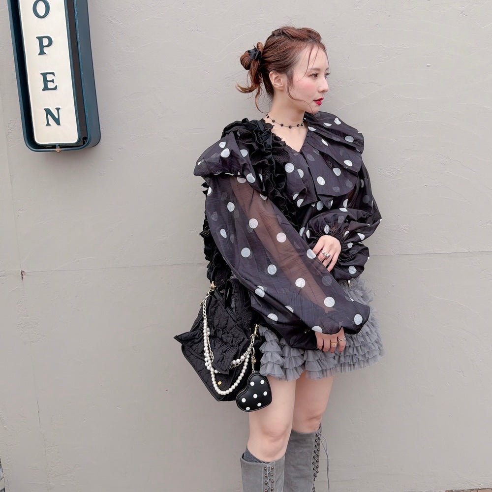 ★Polka Puffブラウス