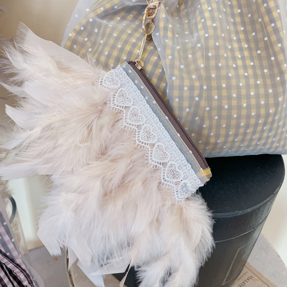 ポーチ付バッグ Balloon Marche【ギンガム/小ドット】