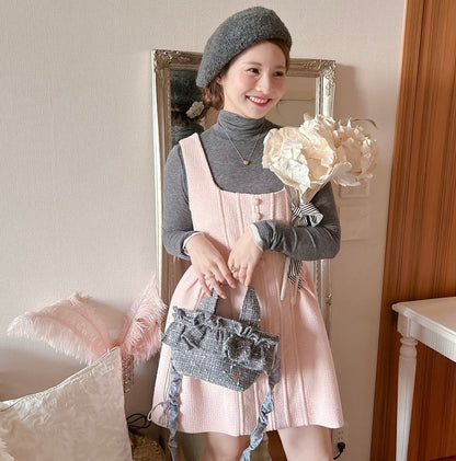 フリルバッグ Tweedy Bebe【グレーミックス】2サイズ