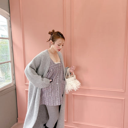 ★ロングFluffyニットガウン