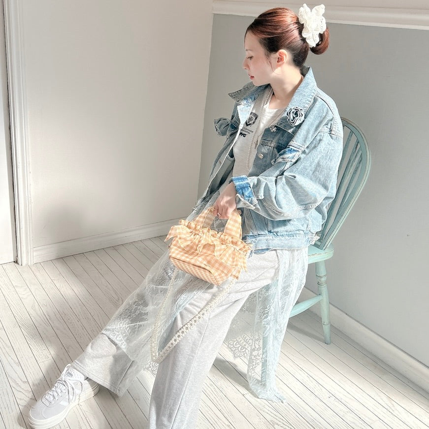 ★SheerレースロンTワンピ