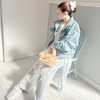 ★SheerレースロンTワンピ