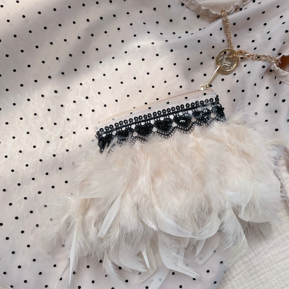 ポーチ付バッグ Balloon Marche【無地ドット】