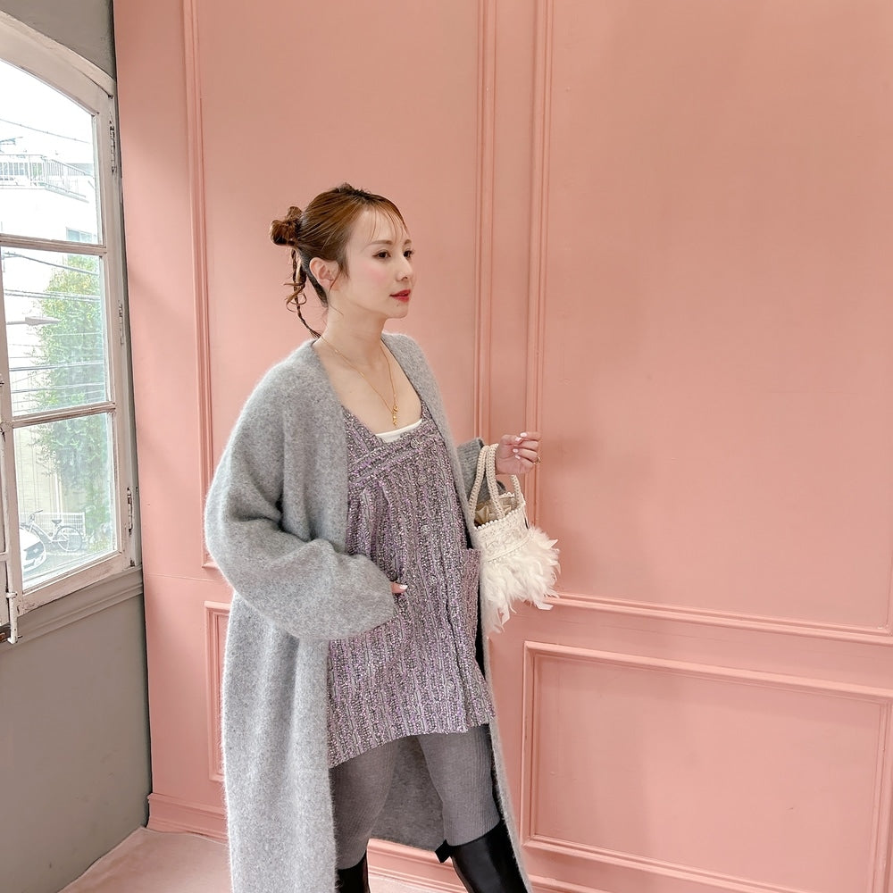 ★ロングFluffyニットガウン