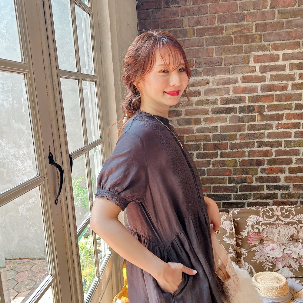 ★Noble Laceリネンワンピース