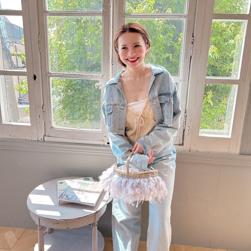 かご&巾着SET Antique Glow Rattan