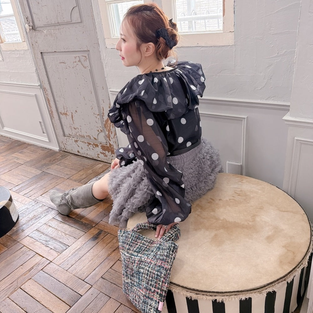 ★Polka Puffブラウス
