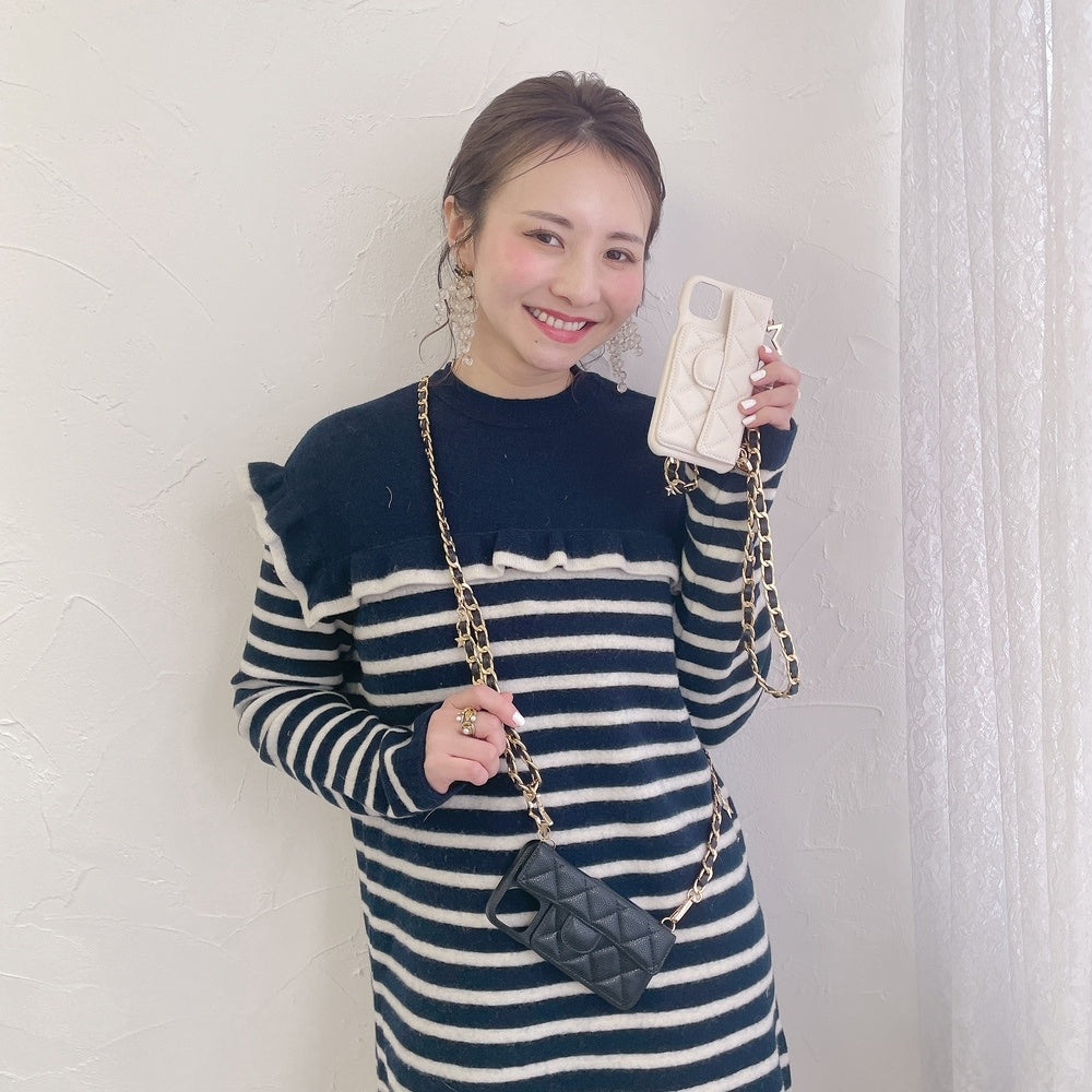 スマホケース Stella Chain ブラック