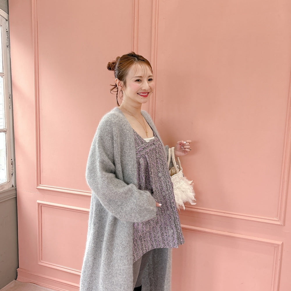 ★ロングFluffyニットガウン