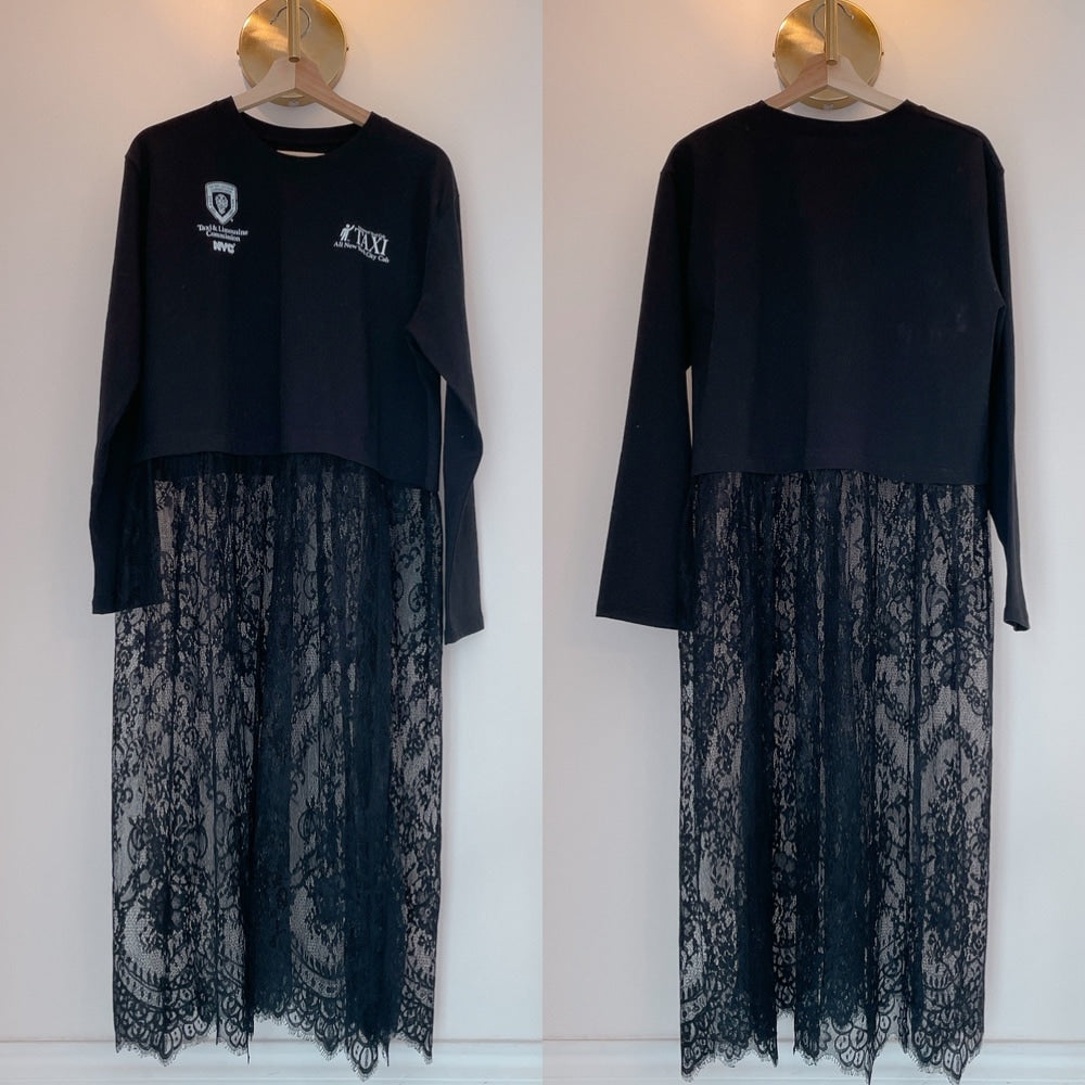 ★SheerレースロンTワンピ