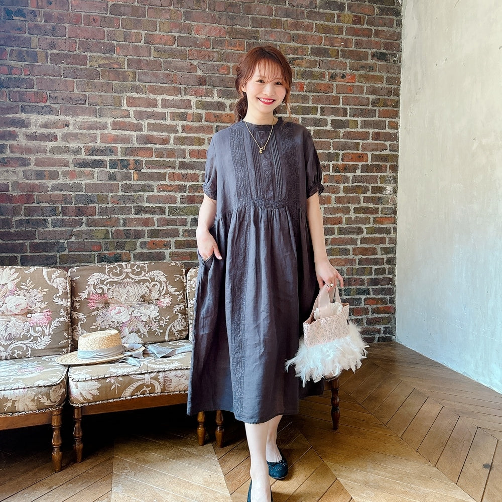 ★Noble Laceリネンワンピース
