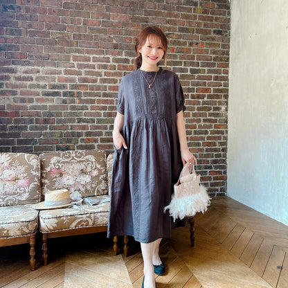 ★Noble Laceリネンワンピース