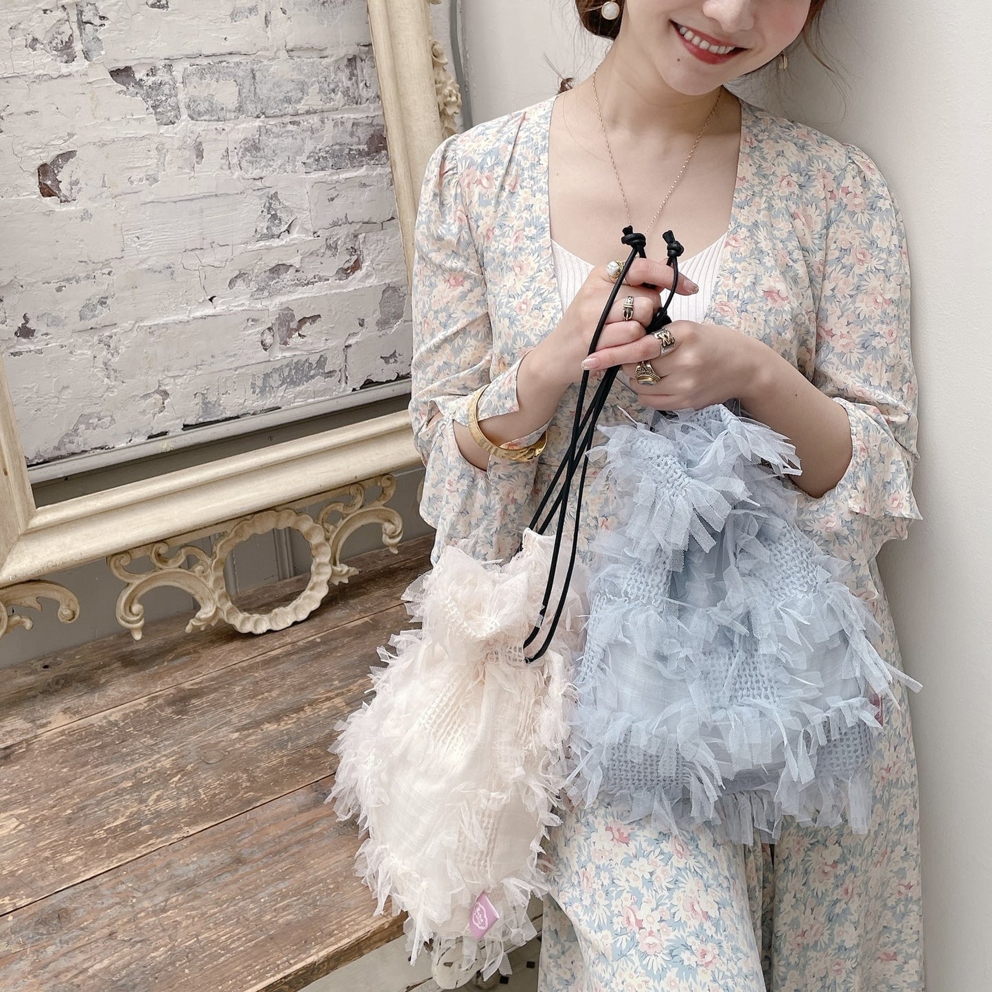 巾着バッグ Sea Anemone