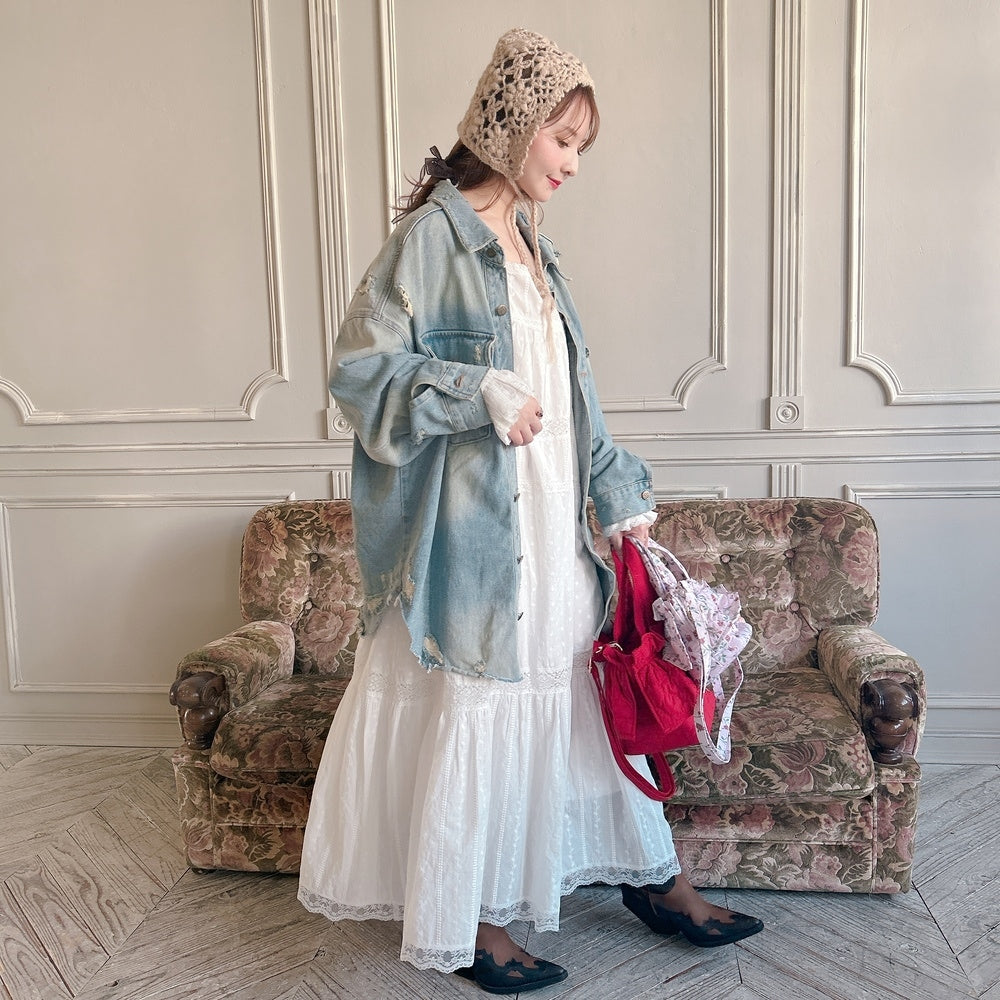 ★コットンレースDollyワンピース