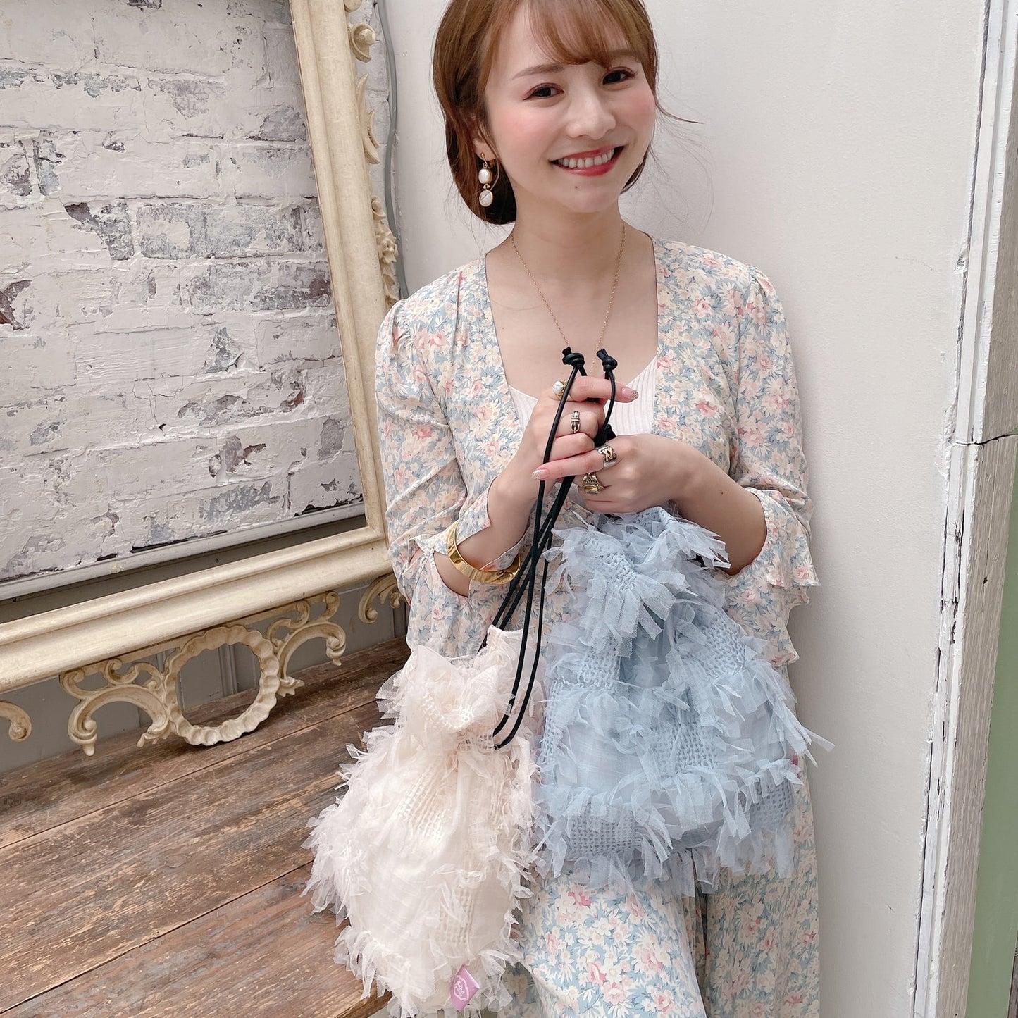 巾着バッグ Sea Anemone