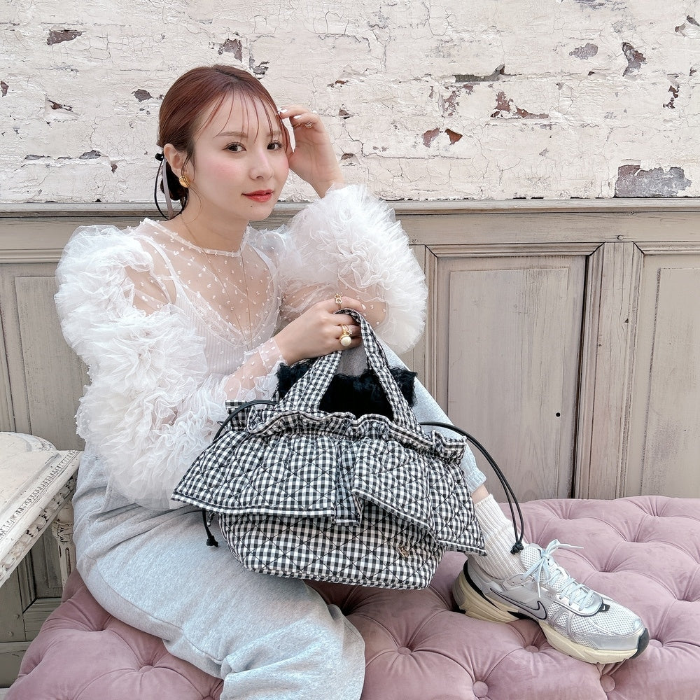 フリルバッグ Quilting Frill Bebe ミニ/レギュラー【ギンガム】