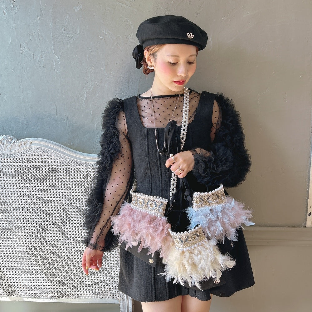 ミニサコッシュ Wintry Meghan ブラック