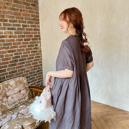 ★Noble Laceリネンワンピース