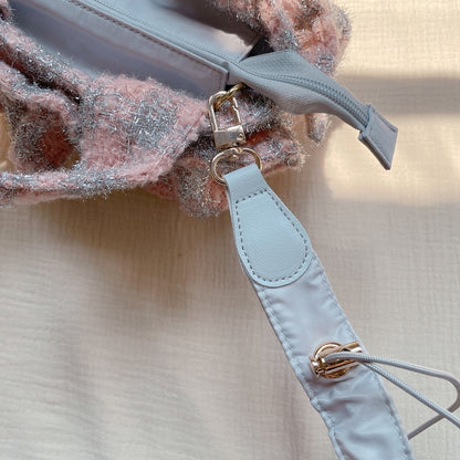 フリルバッグ Tweedy Bebe【ピーチ×シルバー】2サイズ