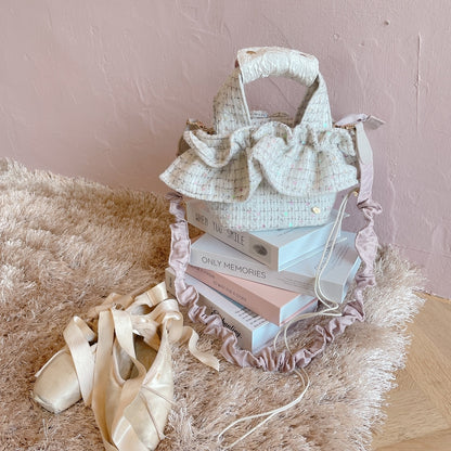 ミニフリルバッグ Tweedy Bebe【チェックホワイト】1サイズ