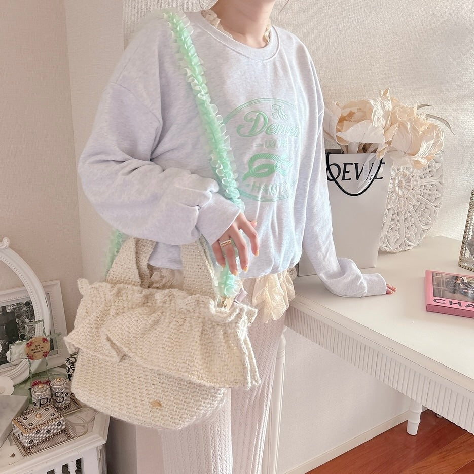 フリルバッグ Tweedy Bebe【アイボリー】1サイズ