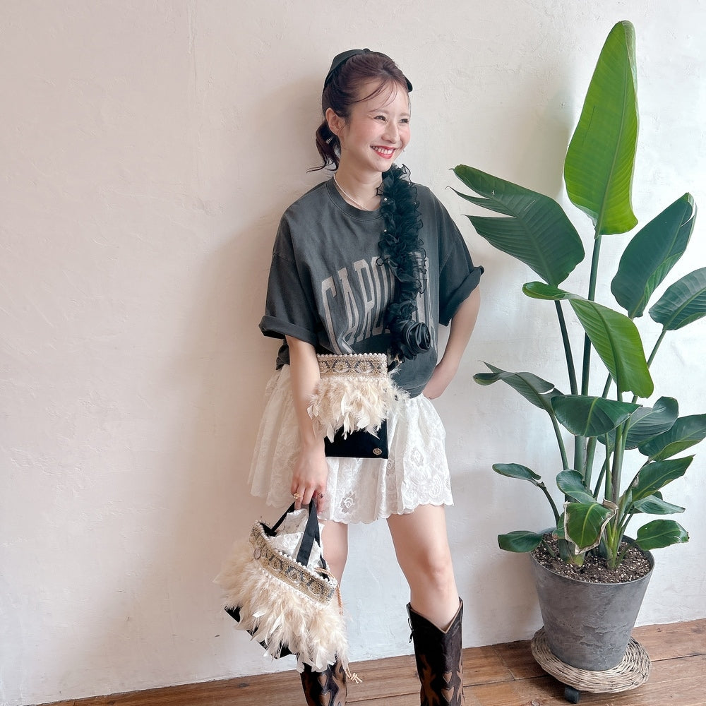 ミニサコッシュ Wintry Meghan ブラック