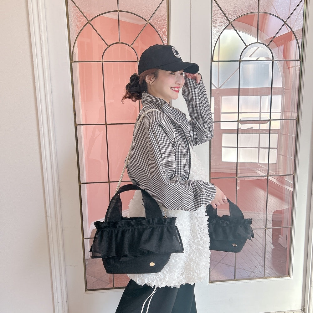 【美品】Sahabyelliee サハバイエリー レギュラーフリルバッグ 黒 フリルバッグ Tutu Bebe【レギュラー】 – Saha by elliee