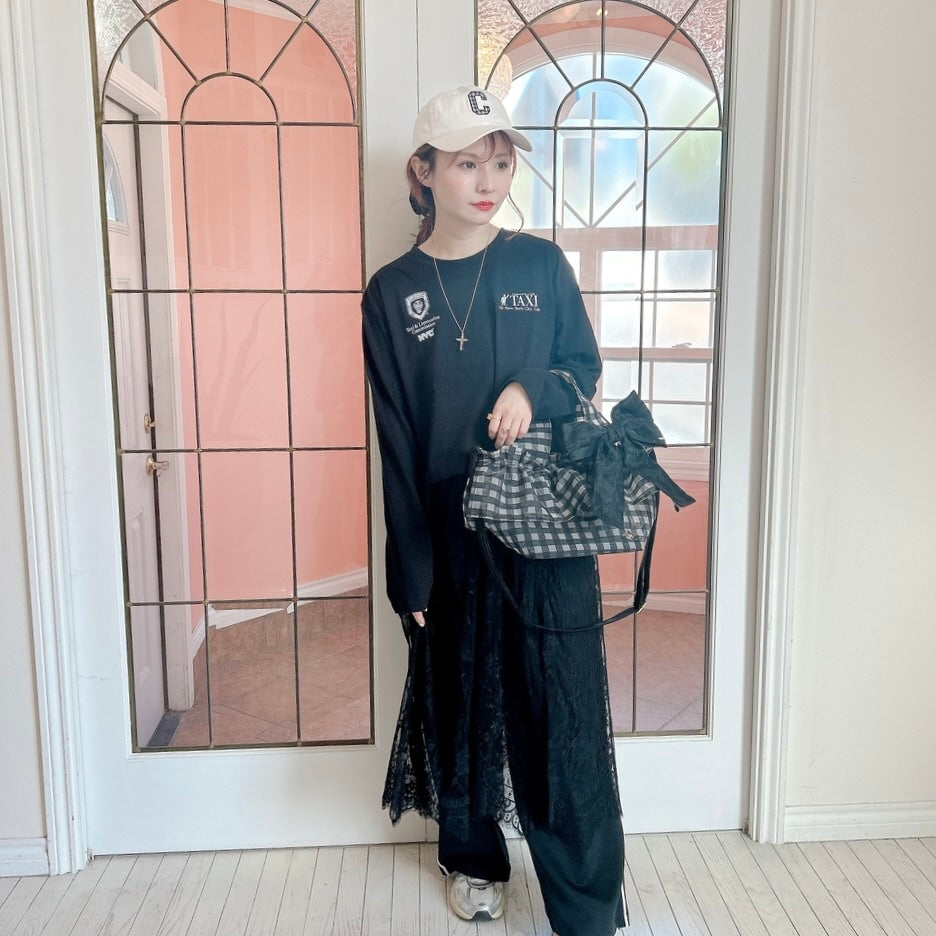 ★SheerレースロンTワンピ