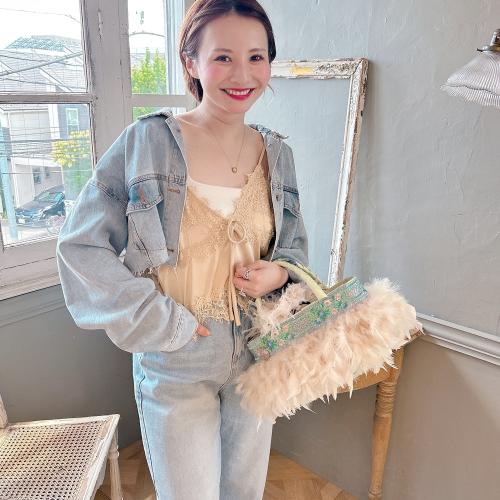 ★Croppedレースビスチェ